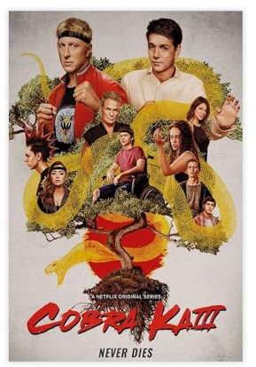 SPERKY Cobra Kai Karate Kid – Filmposter auf Leinwand, Poster, Wandkunst, Dekor, Bild, Gemälde für Wohnzimmer, Schlafzimmer, Dekoration, ungerahmt, 30 x 45 cm