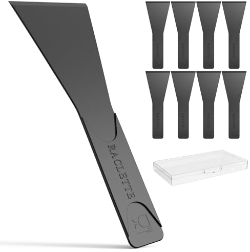 Raclette-Spatel für antihaftbeschichtete Pfannen, Backutensilien-Set, Nylon-Spatel mit Kunststoff-Aufbewahrungsbox, 13 cm Mini-Spatel, Schaber für Käse, Pfannkuchen, Kochen, Backen, Küchenutensilien