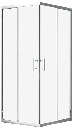 KOLMAN Duschkabine 90x90 190 cm Quadratisch, Viereck HELA Eckdusche Eckeinstieg Duschabtrennung 6 mm Transparent Glas