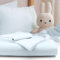 bo&button® Kinderbettwäsche, Mako Satin, 100% GOTS Bio Baumwolle, hochwertig, kuschelig weich, Fairtrade, Bettwäsche Kinder für Junge & Mädchen Set 100x135 cm + 40x60 cm (2-TLG.) - Soft Blue Hellblau