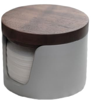Aufbewahrungsbox für Papierfilter bis 64 mm – Siebträger kompatibel (Silber) Kaffeefilterspender, Espresso-Papierfilterhalter, Kaffeefilter-Aufbewahrungsbox