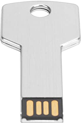 Key Shape USB Flash Drive USB Memory Disc USB Flash Drive for Computer Use Silver (16GB)