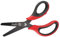 Läufer 87321 Ergonomische Bastelschere für Linkshänder, rund, rot/schwarz, Schulschere ab 1. Klasse