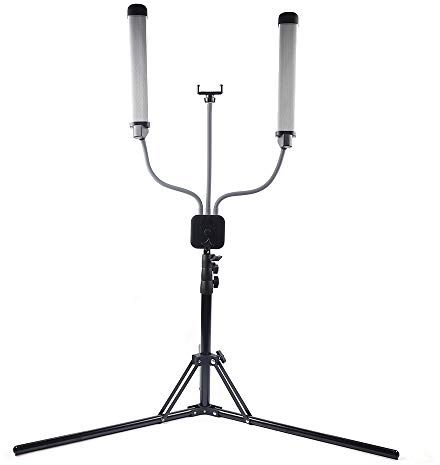 Kosmetiklampe mit Stativ 3000-6000K Dimmbares LED Videolicht mit Handyhalter Wimpernverlängerung Lampe LED Licht Kosmetik Studio Beleuchtung für Wimpern, Maniküre, Tattoo, Makeup, Live