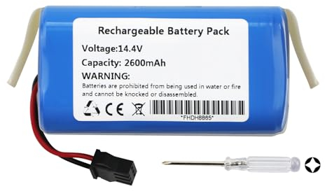 K KYUER 2600mAh SUN-INTE-172 Saugroboter Akku für Tesvor M1 N1 V6 T8 S3 S6 Turbo Tesvor X500 X500 Pro X580 X580R X583 X586 V300 Simum 6 Simum 7 Simum 8 Simum 9 SUN-INTE-273 Robot Vacuum Battery