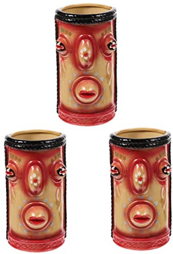 PRETYZOOM 3 Pièces tasse tiki Coupe à vin sur le thème d'Hawaii tasse de vin tiki verre personnalisé verre à cocktail originaux verres à cocktails de barre de gobelet à