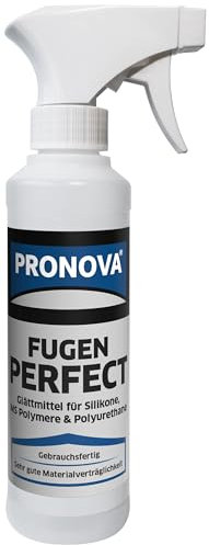 Pronova Fugen Perfekt - Glättmittel für perfekte Silikonfugen geeignet für Silikone, MS Polymere & Polyurethane, Anwendungsfertig 250ml Spray, Transparent
