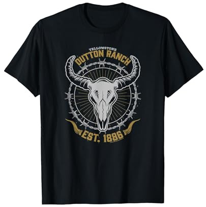 Yellowstone Dutton Ranch Totenkopf, offizielles Lizenzprodukt T-Shirt
