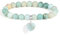 AWARDSEN Herz Heilsteine Armband, Amazonit Edelstein Armband Damen, Grün Kristall 8mm Edelstein Schmuck Geschenk für Frauen
