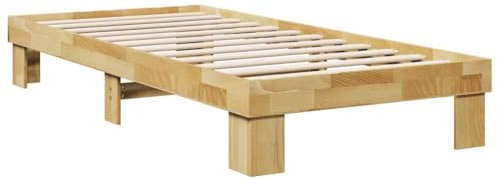 vidaXL Massivholzbett ohne Matratze 90x190 cm Eichenholz, Bett, Schlafzimmermöbel, Einzelbett, Bettrahmen, Möbel Schlafzimmer, Bettgestell Massivholz