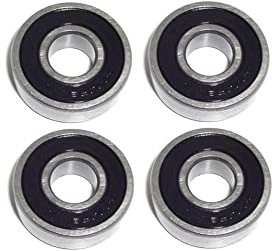 4x Kugellager 10x26x8 mm - 6000 2RS beidseitig gummigedichtet Radial Rillenkugellager rcbay Chromstahl für 10mm Welle