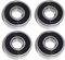 4x Kugellager 10x26x8 mm - 6000 2RS Radial Rillenkugellager Wälzlager rcbay Chromstahl beidseitig gedichtet für 10mm Welle