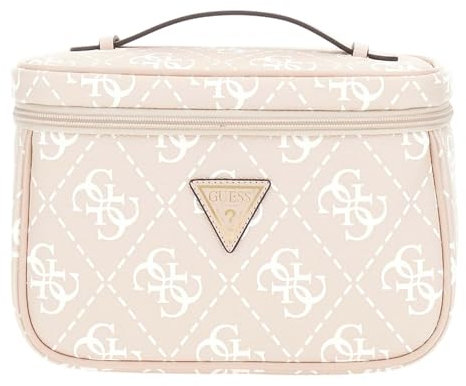 GUESS Toiletry Train Case Sand Logo