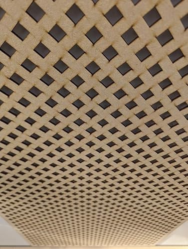 Radiator Cabinet Wall Decorative Screening-Grille- Perforated 3mm Thick MDF Nevada Panel (Size 1200mm x 620mm) D7 Pattern. Made in The UK.