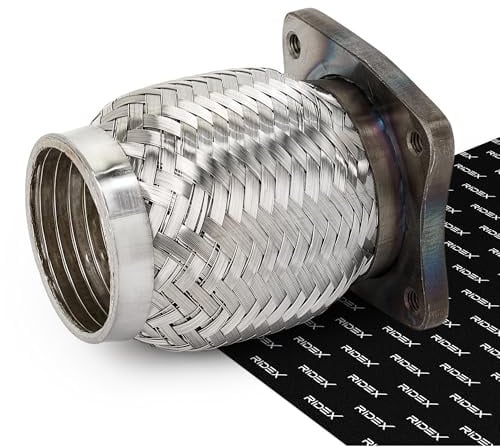 RIDEX Flexrohr Auspuff Abgasrohr Ø60mm Rohrverbinder:Flexibel mit Flansch mit Anbauteilen 3971F0043 Kompatibel mit VOLVO V70 I 875, 876 850 Kombi 855 850 Limousine 854 C70 I Cabrio 873 C70 I Coupe 872