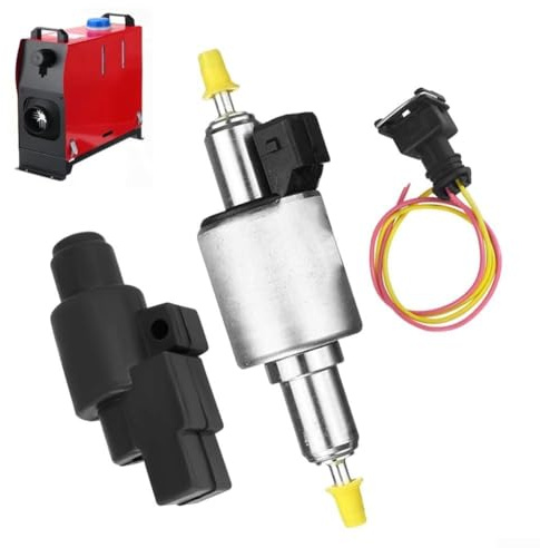 Feeshoppher 3Pcs Ultra Quiet 12V Diesel Parking Heater Fuel Pump Kit 22ml Metal Diesel Parking Heater Fuel Pump Kits for 2KW-8KW Heaters Compatible with for Webasto