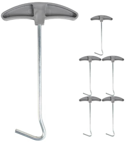Hemobllo 6 Stück Zelthering Zubehör aus Robustem Stahl Kompakter Zelthering Zieher und Haken für Camping Outdoor und Zeltnägel Entfernen