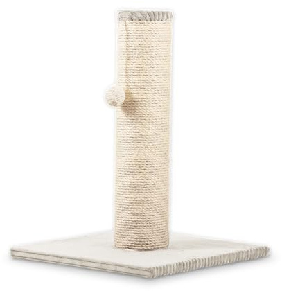 Rohrschneider RS 22386 Katzenbaum XL mit Sisalstamm, Spielkugel, Cordbezug, 40x40x54 cm, für Katzen (Beige)