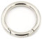 2 x Karabinerring mit Federöffnung, O-Ring, rund, Schnappverschluss, Schlüsselanhänger, silber, 38 mm