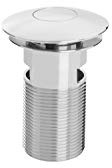 Bristan W BASIN08 C Round Push Basin Waste Slotted C, Chrome
