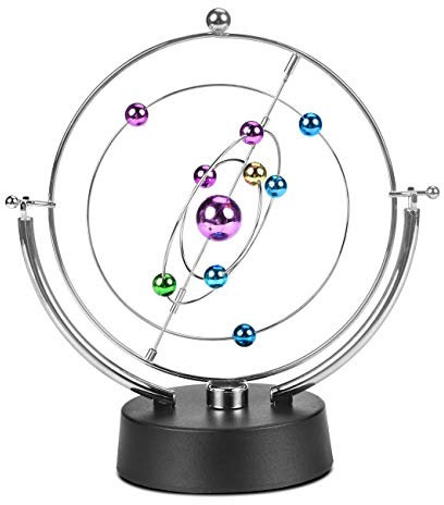 MarsGeek Solar System Planet Electronic Perpetual Motion Swing Balance Balls Office Desk Ornament Home Decoration Gift Toy