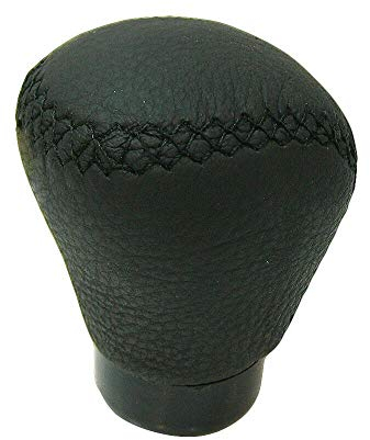 Pomo para palanca de cambios, piel sintética, color negro