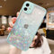 ZTUOK Compatible with iPhone 11 Case for Women Girls,Silicone Gel Shockproof Clear Sparkly Bling Stars Phone Case Glitter Cover for iPhone 11 -Mint Green