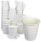 PZ 100 BICCHIERI IN CARTA COLORE BIANCO CON MOTIVO DAMASCO 8 0Z (250 ML) IMBUSTATI SINGOLARMENTE MONOUSO