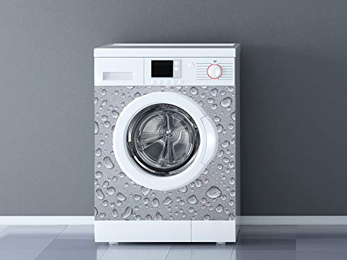 Vinilo para Lavadoras Textura Gris Refrescante | Varias Medidas 70x70cm | Adhesivo Resistente y de Fácil Aplicación | Pegatina Adhesiva Decorativa de Diseño Profesional