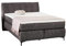 Möbel Jack Boxspringbett Polsterbett Doppelbett Hotelbett | Härtegrad H2 | Bonellfederkernbox | Bonellfederkernmatratze | Schaumtopper | 140x200 cm | Mikrofaser | Grau