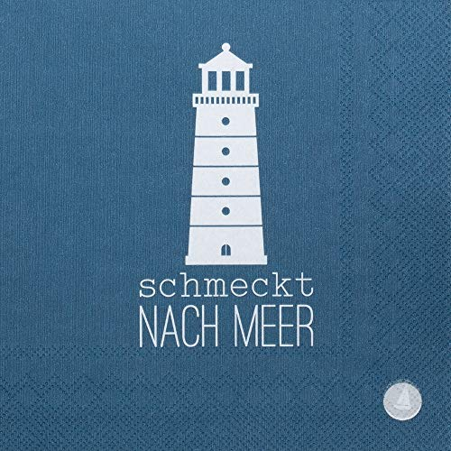 Räder Serviette 1 stück 3-lagig blau Papier Einweg-Serviette Schmeckt nach Meer