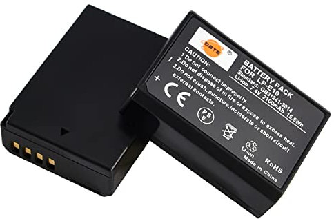 DSTE 2PCS LP-E10 (2100maAh/7.4V) Battery Compatible for Canon 1100D 1200D Rebel T3 Kiss X50
