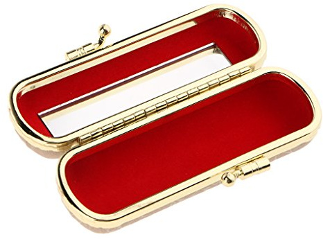 F Fityle Lippenstiftetui | Lippenstiftetui mit Spiegel, Gold