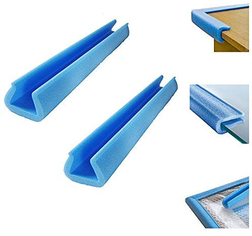 BBP Express Foam Edge Corner Guard Protectors U Foam Protection (Blue Long Edge Guard (Pack x 2), 25-35mm x 2m)