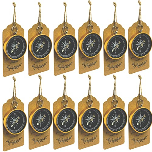 FAPUMOE Kompass Hochzeitsgeschenke mit Kraftanhänger für Gäste, Kompass-Souvenir, Geschenk, Kompass-Anhänger, Hochzeitsgeschenke für Reisen, Motto-Party, Geburtstag, Babyparty