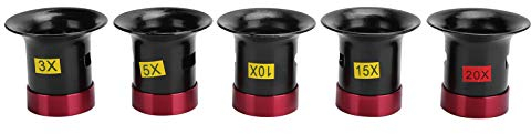 Brrnoo Uhrmacherlupe Juwelierlupe, 5 Stück Schmuck Lupe Set mit 3X, 5X, 10x, 15x, 20x Vergrößerung, Lupe Auge Monokel Antiquitäten Lupe Kit, Uhren Reparatur Glaslinse Lupe Lupe Zubehör Lupe Uhrmacher