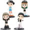 BLACK Kuchendekorationen Ornamente, 4 Stück BLACK Figures Set Cake Tortenfiguren Tortendeko, Cupcake Figuren Cake Topper für Kinder Baby Party Dekoration