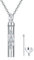 TANGPOET Keltischer Knoten Asche Anhänger 925 Sterling Silber Urnenketten für Asche Kette Bar Urne Halskette Andenken Feuerbestattung Schmuck für Männer Frauen