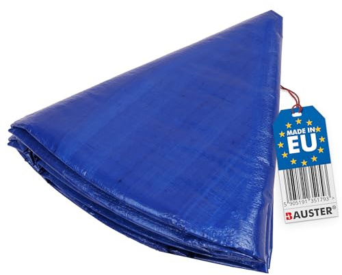 BAUSTER® Abdeckplane Gewebeplane Runde Plane 150g/m² blau 4,5m Schutzplane, Holzplane mit Ösen für Poll Gartenmöbel Trampolin Auto wasserdicht reißfest wasserfest, Schwimmbadabdeckung