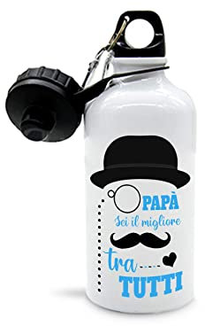 Mr. Gadgets Gourde en métal ou thermique, 500 Ml Fête des Pères- Personnalisables (Vous êtes le meilleur)