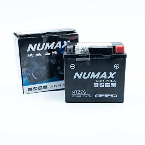 NUMAX NTZ7S (YTZ7S) AGM Motorcycle/Motorbike Battery - Sealed & Activated
