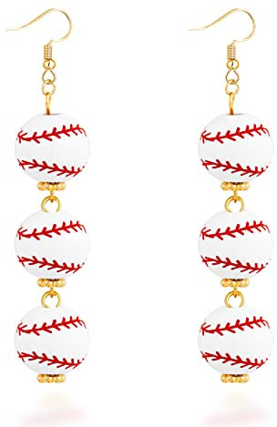 Baseball Earrings for Women Cubic Zirconia Baseball Dangle Earrings Football Softball Sports Earrings Baseball Accessories Game Day Earrings Jewelry Gifts