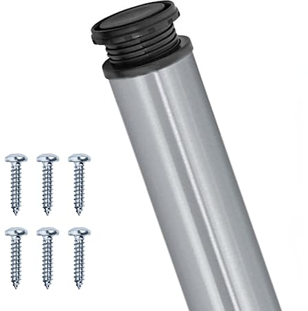 Gedotec Tischbeine Edelstahl Optik Eco D 60 mm [EXTREM STABIL] 1 Stück Tischfüße I Tischbeine Höhenverstellbar Höhe 710 mm + 30 mm inkl. Befestigungsmaterial I Tischbeine Metall I Table Legs