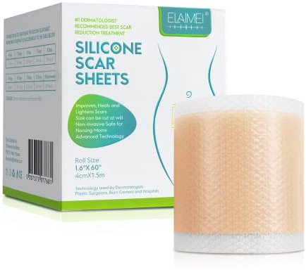 Ruban de gel de silicone souple médical pour l'élimination des cicatrices, rouleau de ruban de gel de silicone à déchirer, pour les cicatrices hypertrophiques, étanche à l'eau 4 * 152cm
