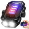 NGOKPYD Mini Torch LED with 2 Rotating Bits to Release Stress, Small EDC Torches Keyring with Clip, Bright 1000Lumen with Red Blue Flash Light, Rechargeable USB C, IPX4 Waterproof Flashlight(Black)