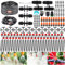 MQVXT Tropfbewässerung Bewässerung Kit,269PCs Tropfbewässerungssystem,50m Tropfbewässerungszubehör DIY-Bewässerungssystem mit einstellbarer Sprühdüse,Garten,Gewächshaus,Flower Bed,Terrasse Pflanzen