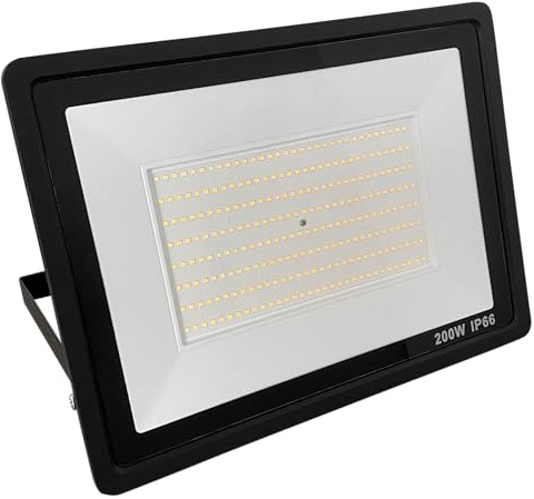 McShine LED Außenstrahler Fluter | Slim | 200W Leuchte, 17000 Lumen, wasserfest IP66, 4000K, neutralweiß Beleuchtung für Lager, Parkplatz, Außengelände