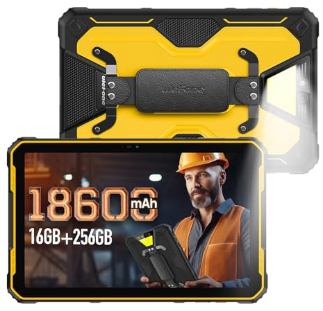 Ulefone Armor Pad 2 Tablet, 16 GB + 256 GB + TF 2 TB, 18600 mAh/33 W, 11 Zoll (27,9 cm), Android 13, IP68, Stoßfest, Kamera 48 MP + 16 MP, Wasserdicht, Dual-SIM, 4G/NFC/GPS/Orange