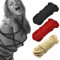 Schwarzes Fesselseil, weiches Fesselseil, 3 * 10M multifunktionales Baumwollseil, BDSM-Fesselseil, Extremes Sexspielzeug für Paare, geeignet für Anfänger und Fortgeschrittene BDSM Fetich (Dreifarbig)