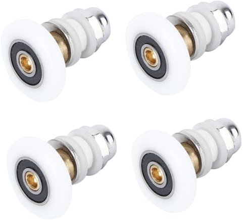 jojofuny 4 Stück Austausch der Duschtürrollen Austausch der Duschtürräder Glasduschtürrollen Duschtürbeschläge badezimmer DIY ersatzteile Rolle für Duschtüren Glastür Komponente Zubehör